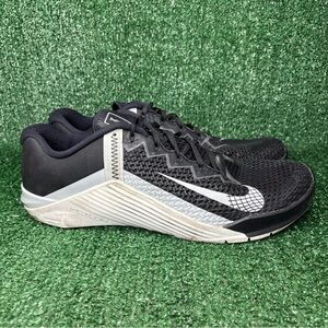 Nike Men's Metcon 6 CK9388-010 Black & White Cross Fit Sneakers Size 14